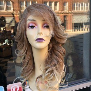 Blonde Ombre Free Part Swiss Lace Front Wig 2022